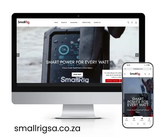 Website for smallrigsa.co.za on desktop and mobile